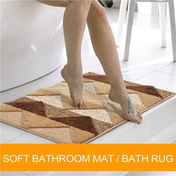 Indoor Door Mat Non Slip Soft Touch Absorbent Entrance Rug20"x 31.5" Camel - Picture 4 of 6